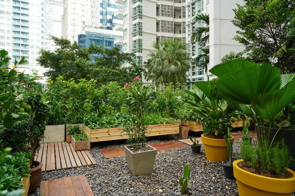 Dusit Suites Hotel Ratchadamri, Bangkok Eksteriør billede A rooftop garden in Singapore
